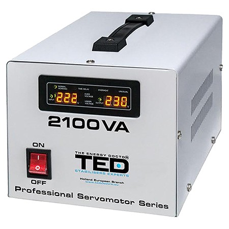 stabilizator tensiune servomotor 2100va ted electric - imagine 3